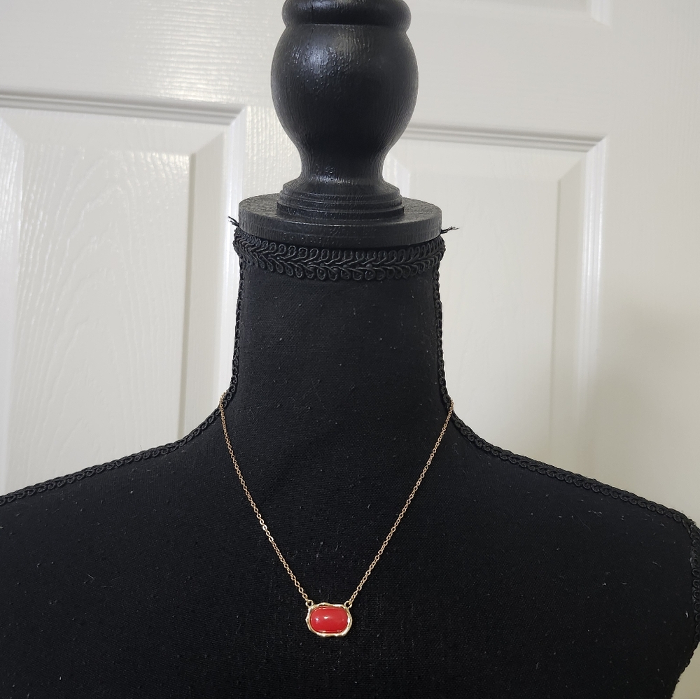 Elegant Red Pendant Necklace